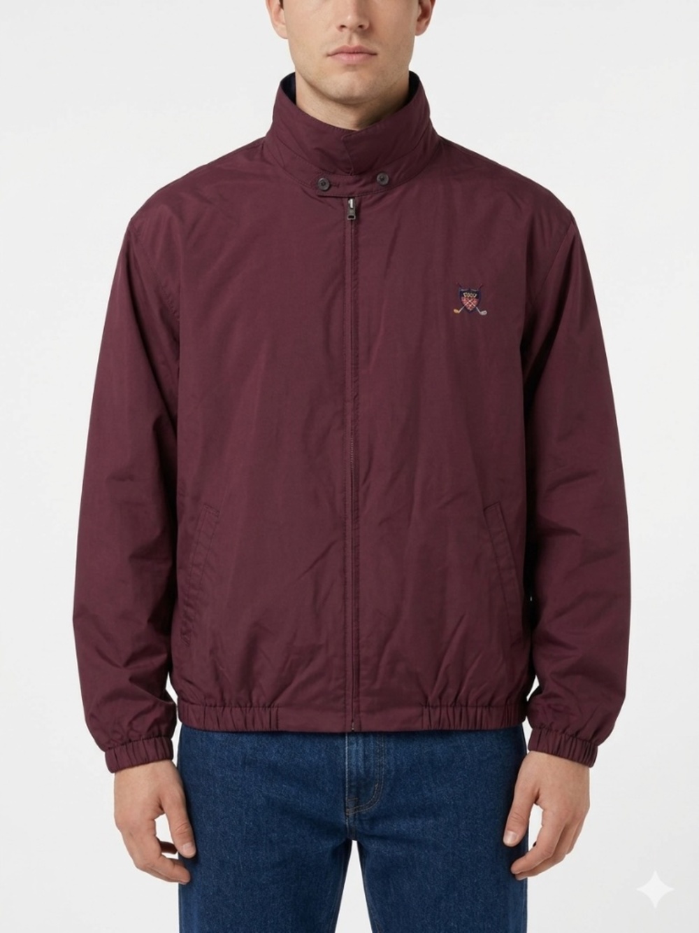 Ralph Lauren Polo Golf Jacket XXL Windbreaker Burgundy Maroon Embroidered Logo